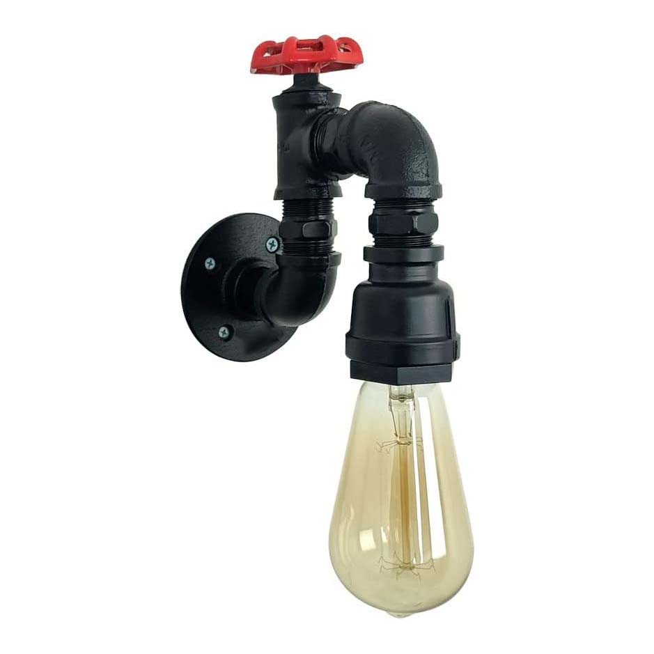 Industrial Iron Pipe Retro Wall Sconce Light