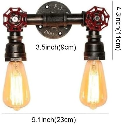 Industrial Pipe Wall Mounted Light Fixture