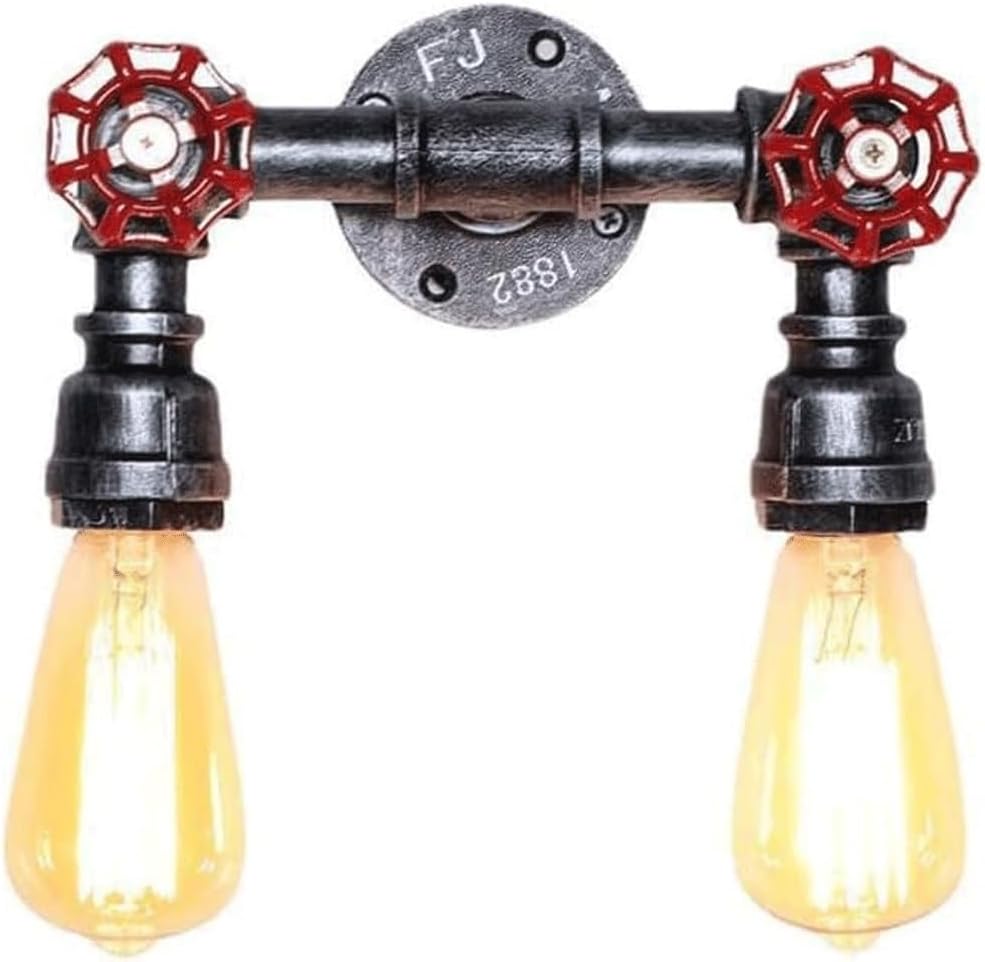 Industrial Pipe Wall Mounted Light Fixture