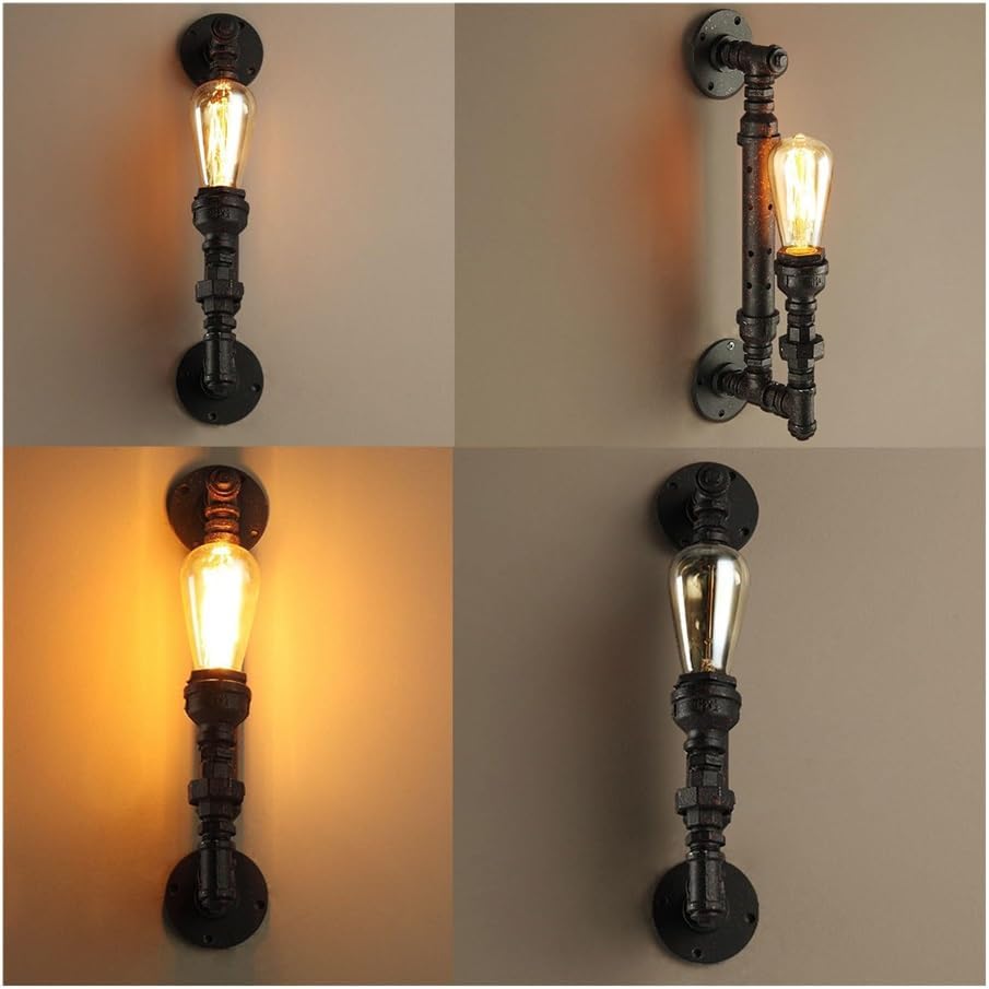 ndustrial Pipe Wall Sconce Light Fixture
