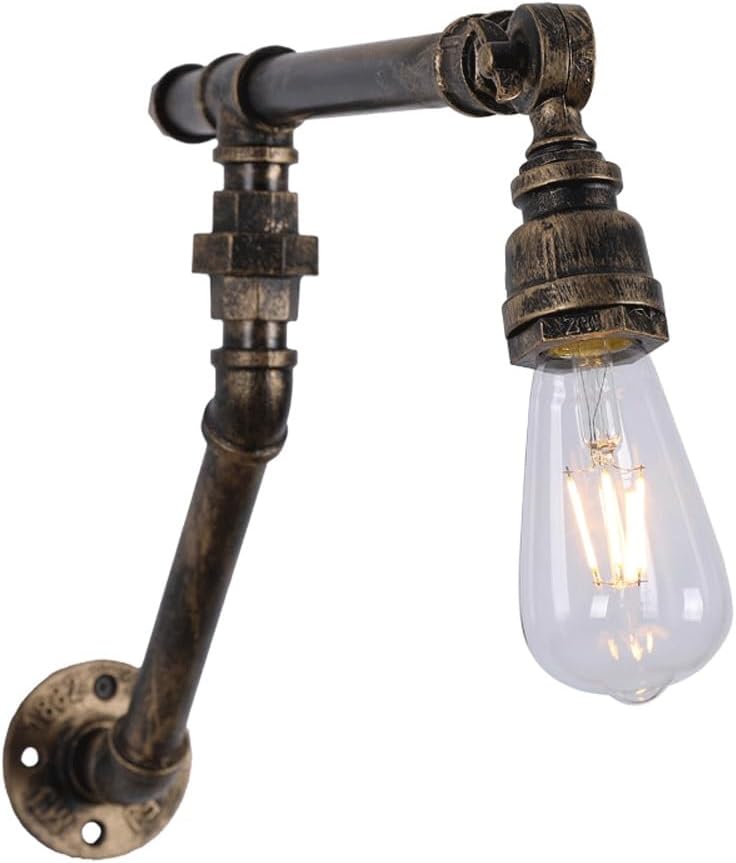 Adjustable Industrial Pipe Wall Sconce Light