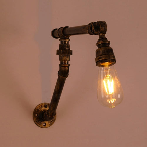 Adjustable Industrial Pipe Wall Sconce Light