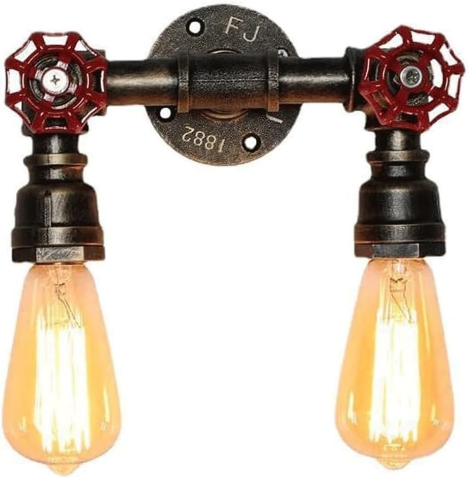 Industrial Pipe Wall Mounted Light Fixture