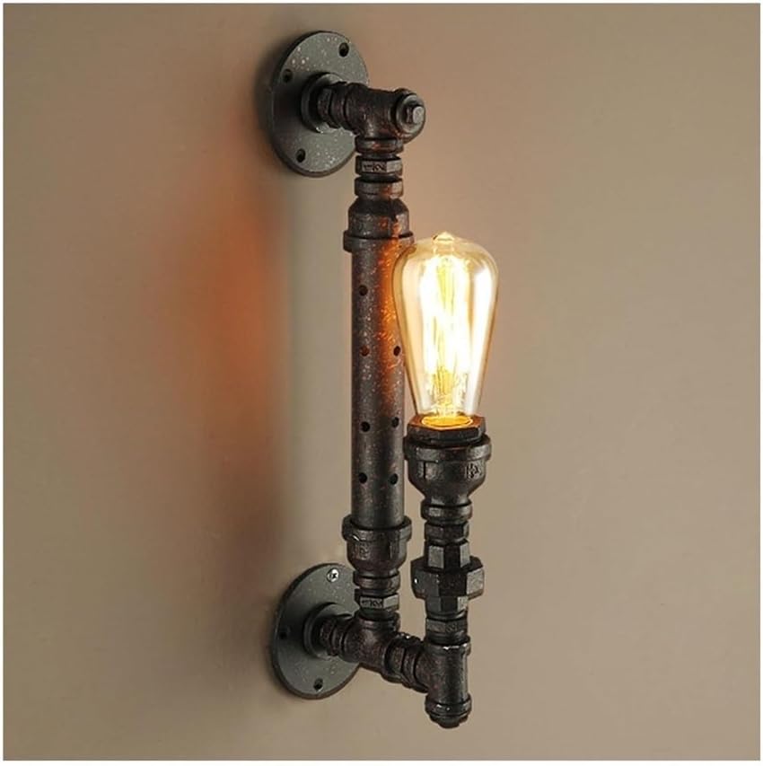 ndustrial Pipe Wall Sconce Light Fixture