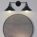 Industrial Black Pipe Bathroom Wall Sconce