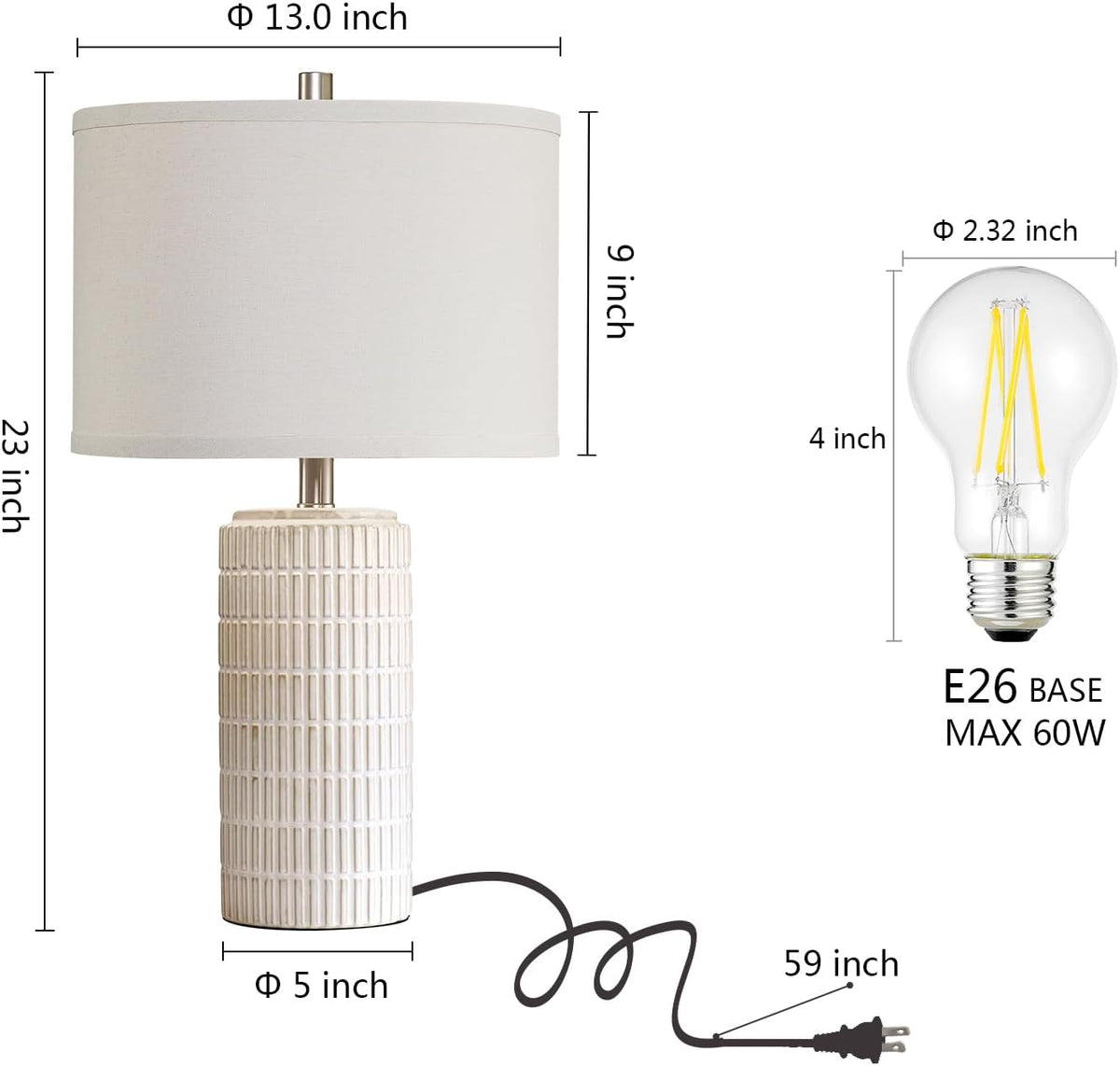 Modern Ceramic Table Lamps Set Of Two
