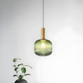 Modern Green Glass Plug‑in Pendant Light