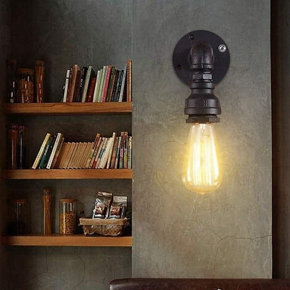 Industrial Metal Pipe Wall Sconce Lighting Fixture