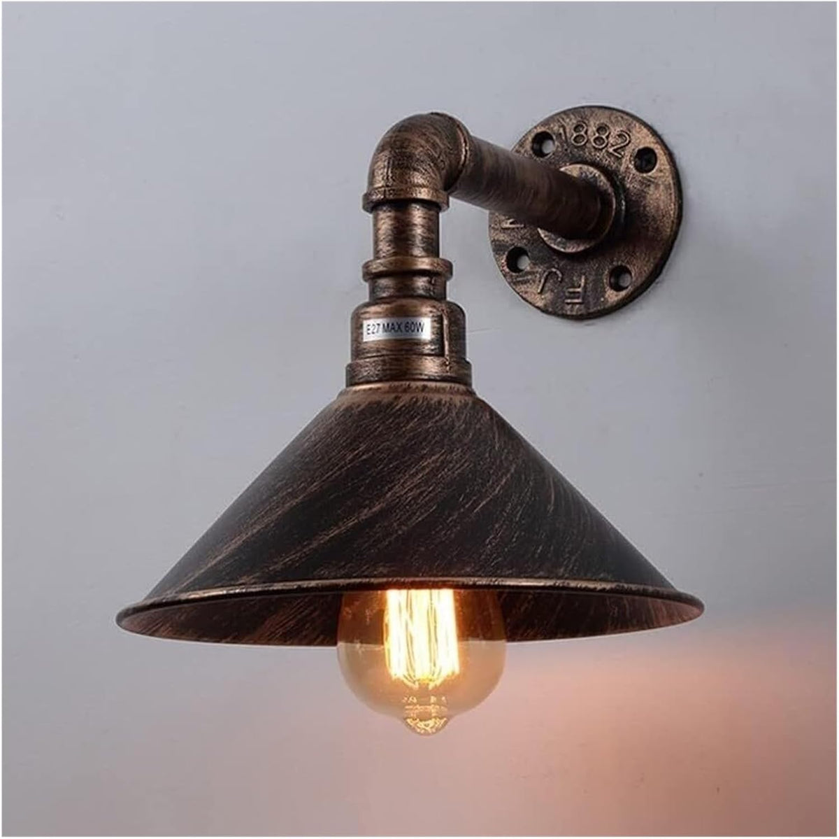 Industrial Pipe Outdoor Wall Sconce Lamp Light