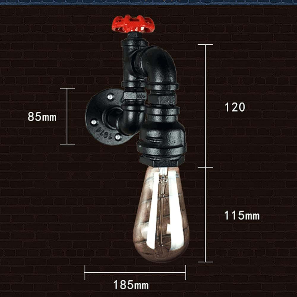 Retro Industrial Pipe Wall Sconce Lamp Light