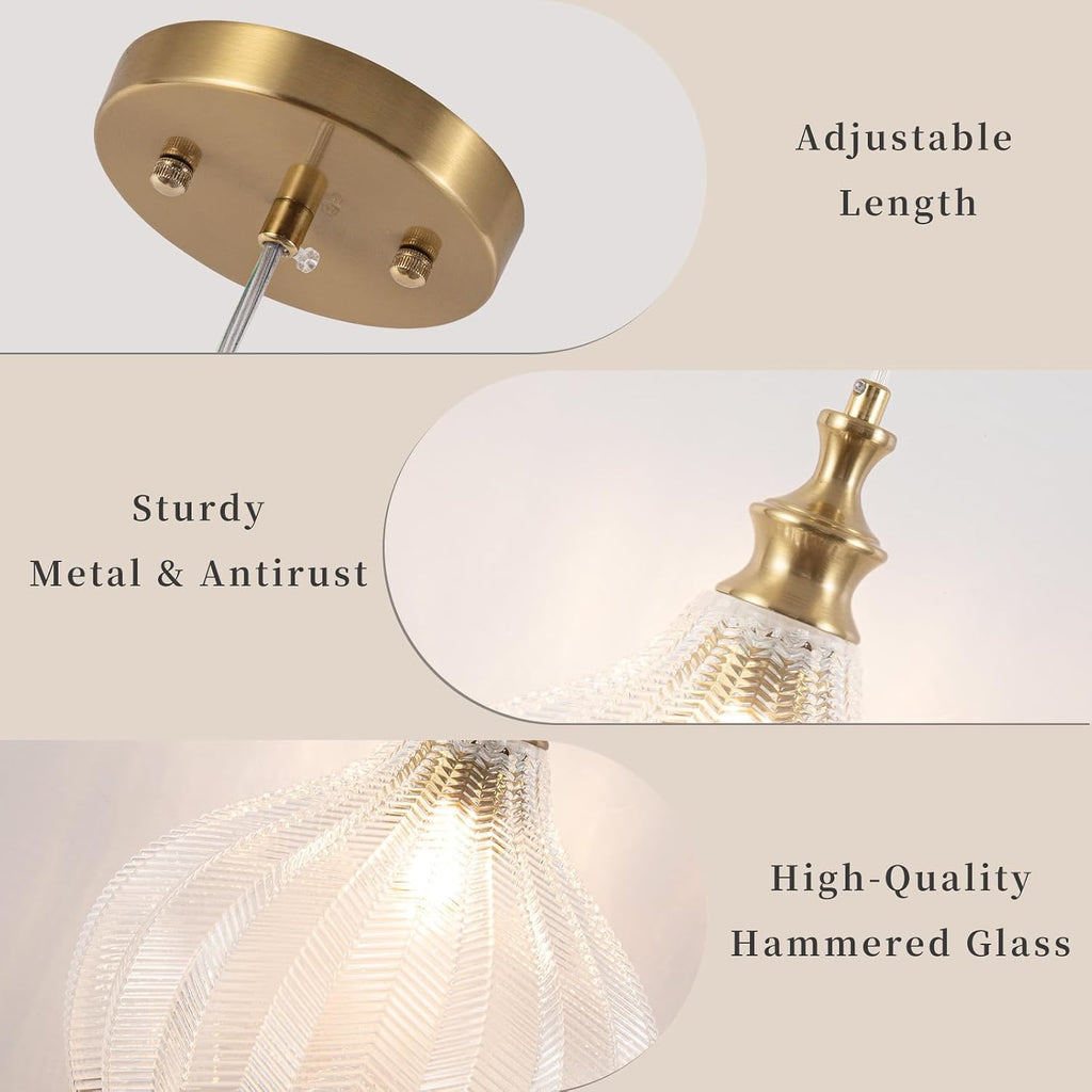 Retro Glass Hanging Pendant Light Fixture