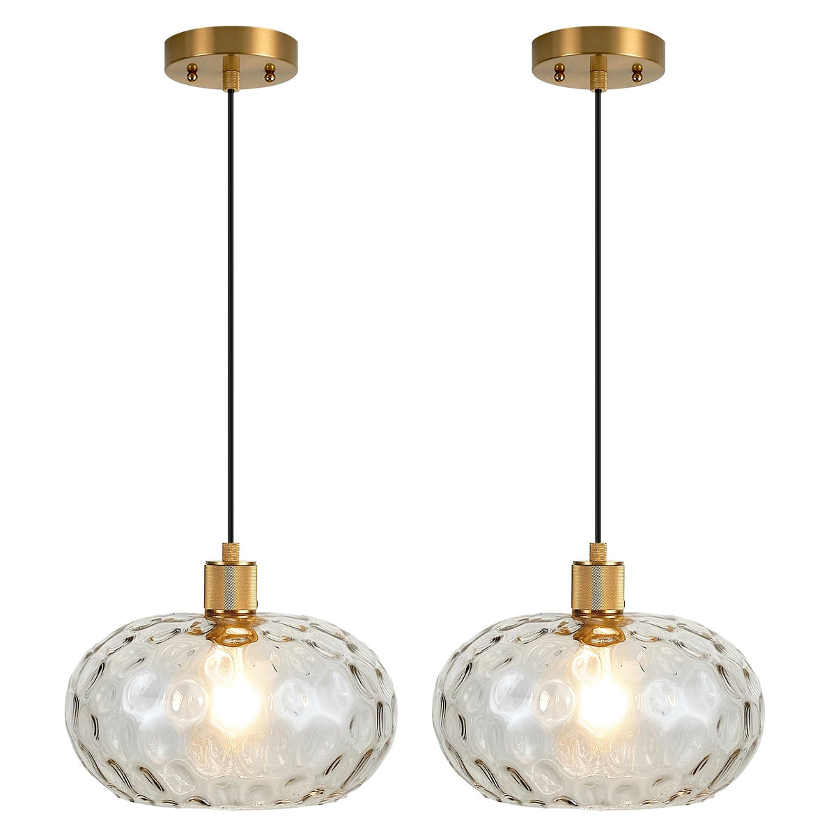 Adjustable Glass Kitchen Pendant Light Fixture