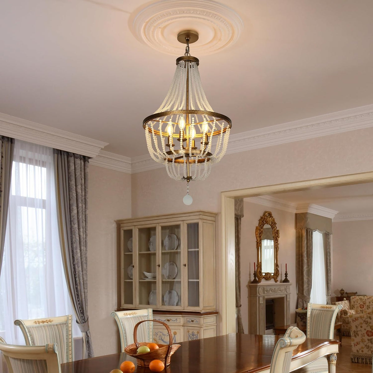 Boho Crystal Beaded Empire Chandelier Light