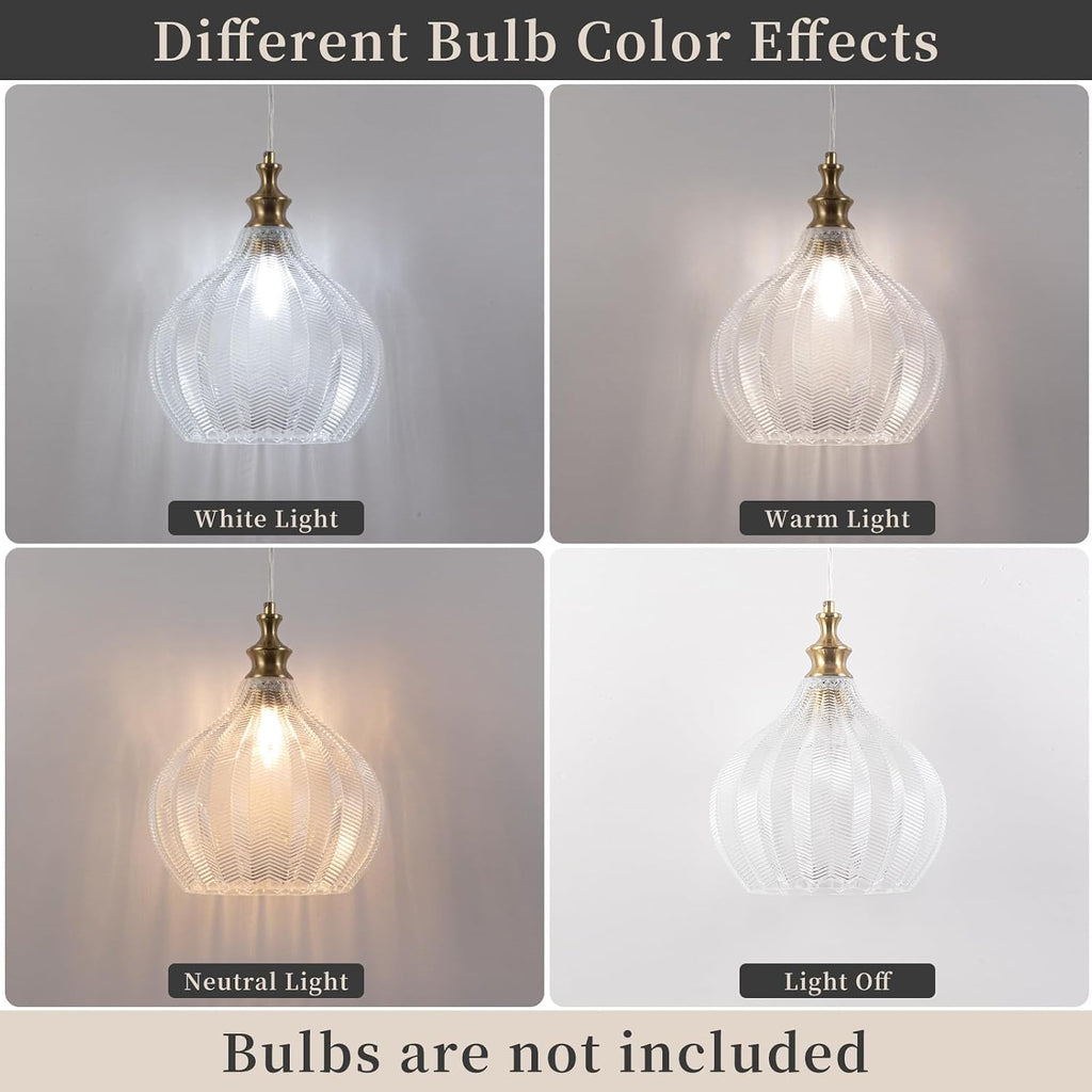 Retro Glass Hanging Pendant Light Fixture
