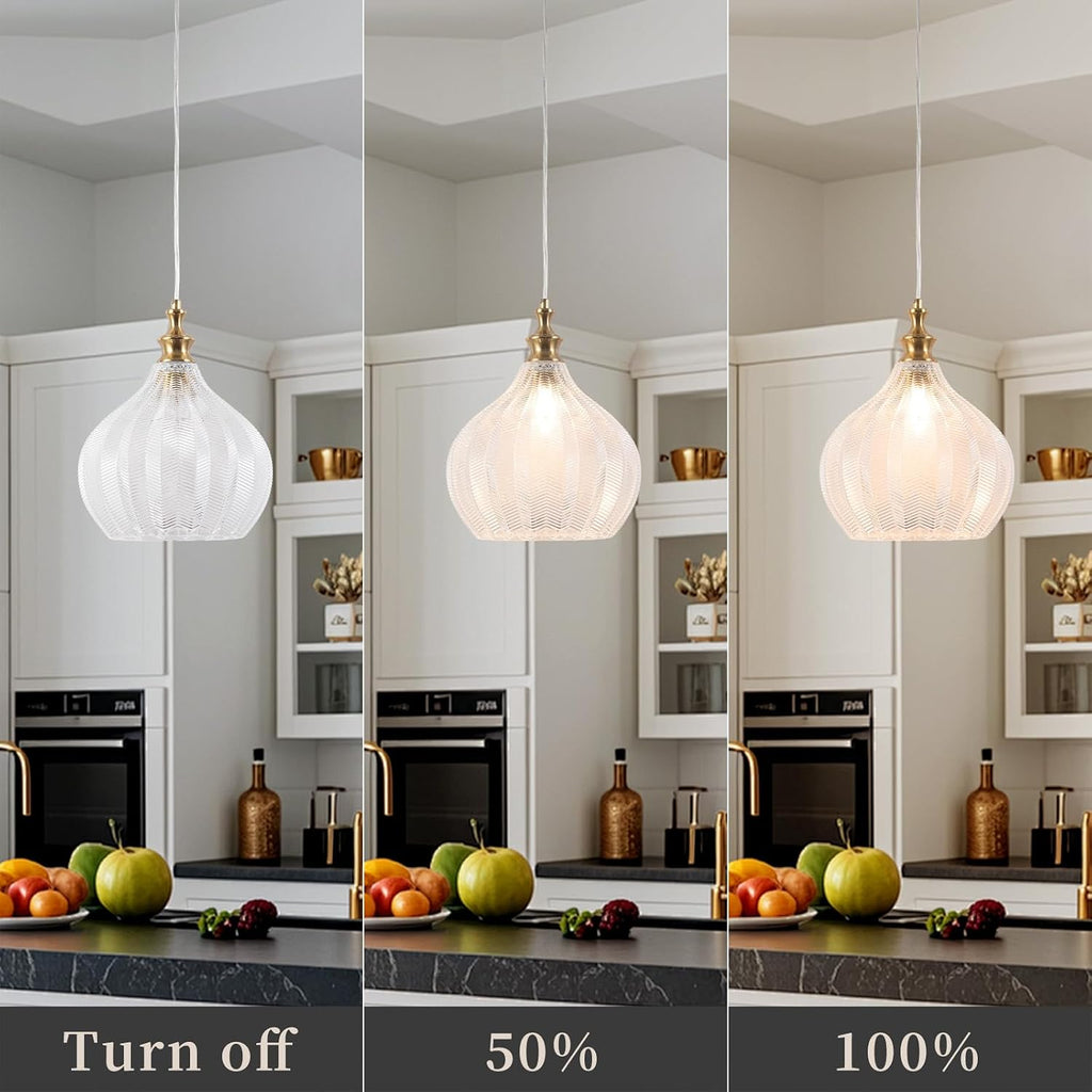 Retro Glass Hanging Pendant Light Fixture
