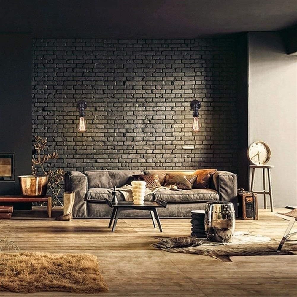 Industrial Metal Pipe Wall Sconce Lighting Fixture