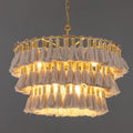 Boho Gold Fringe Chandelier Ceiling Light
