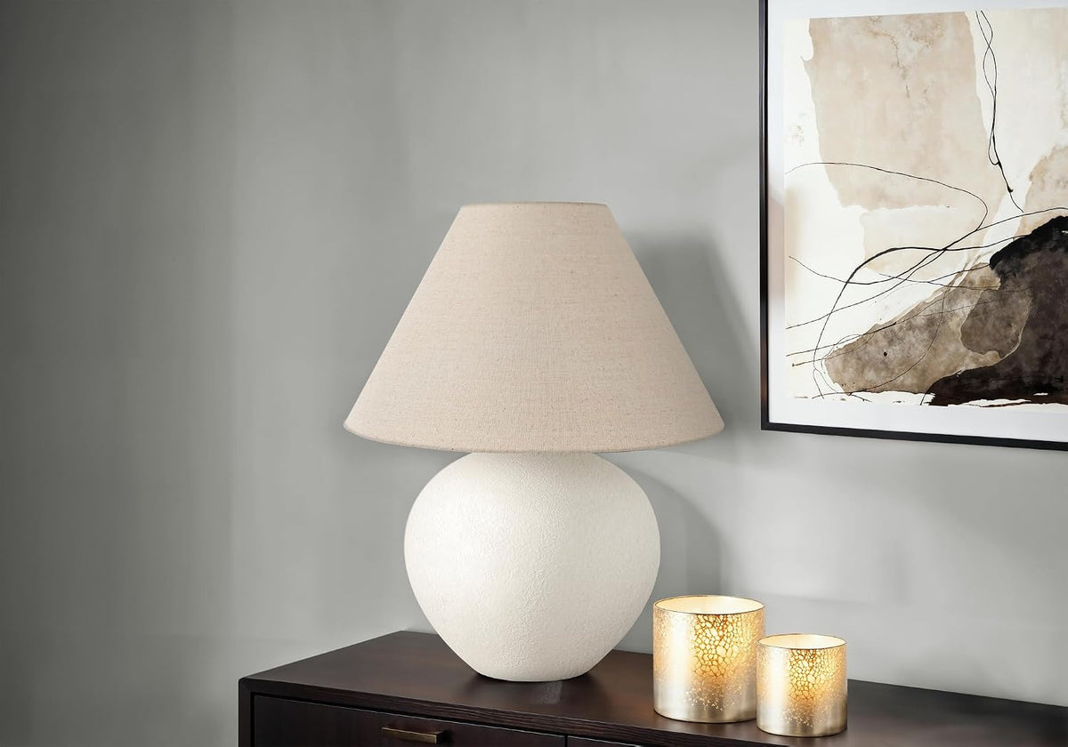 Contemporary Cream Ceramic Table Lamp