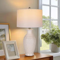 Modern Ceramic Table Lamp With Linen Shade