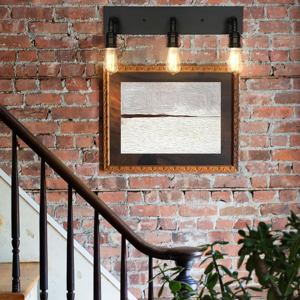 Farmhouse Industrial Pipe Bathroom Wall Sconce