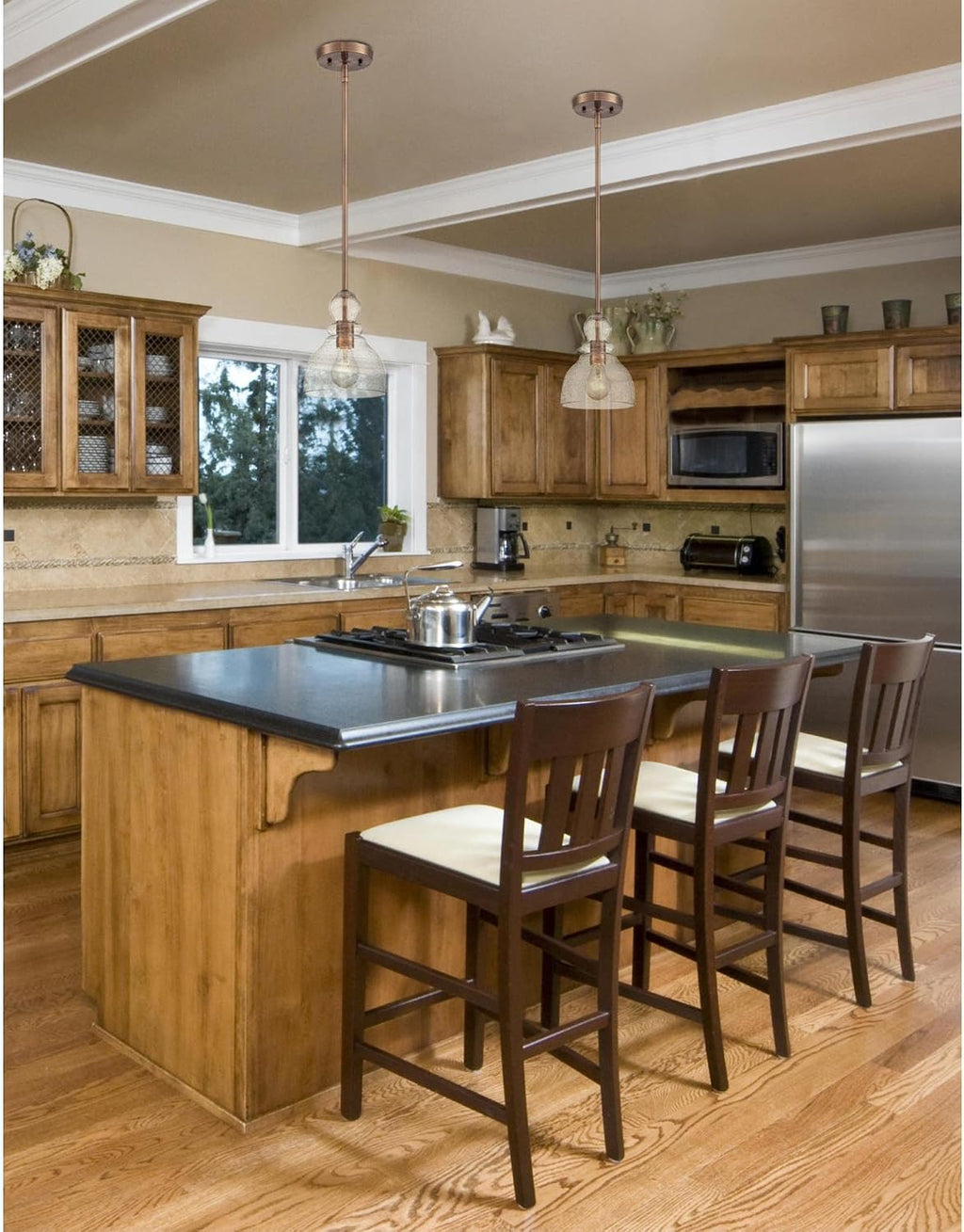 Adjustable Clear Glass Mini Pendant Light Fixture